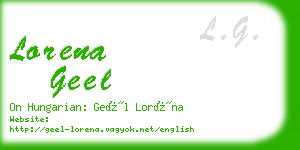 lorena geel business card